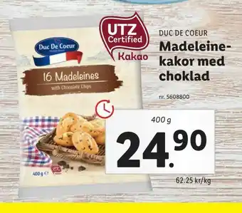 Lidl Madeleinekakor med choklad erbjuda