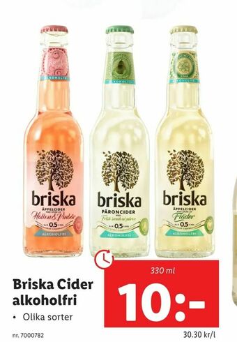 Lidl Briska Cider alkoholfri erbjuda