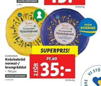 Lidl Knäckebröd normal-/ brungräddat erbjuda