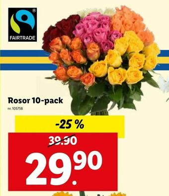 Lidl Rosor 10-pack erbjuda