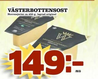 Matdax Västerbottensost erbjuda