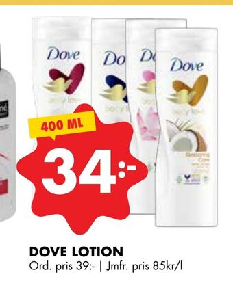 ÖoB Dove lotion erbjuda