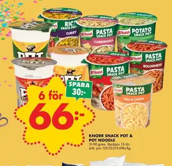 ÖoB Knorr snack pot & pot noodle erbjuda