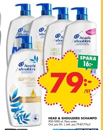 ÖoB Head & shoulders schampo erbjuda