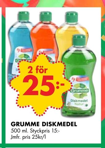 ÖoB Grumme diskmedel erbjuda