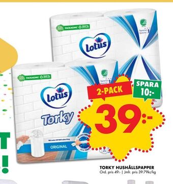 ÖoB Torky hushållspapper erbjuda