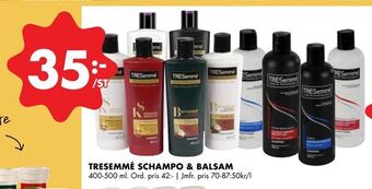 ÖoB Tresemmé schampo & balsam erbjuda