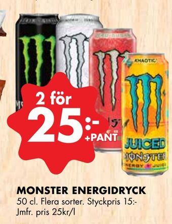 ÖoB Monster energidryck erbjuda