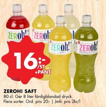 ÖoB Zeroh! saft erbjuda