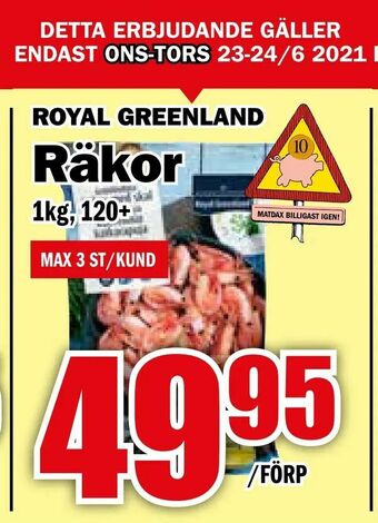 Matdax Räkor erbjuda