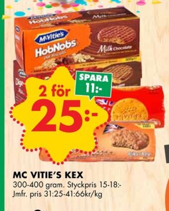 ÖoB Hobnobs mcvities digestive kex erbjuda