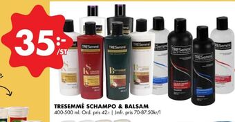 ÖoB Tresemmé balsam erbjuda
