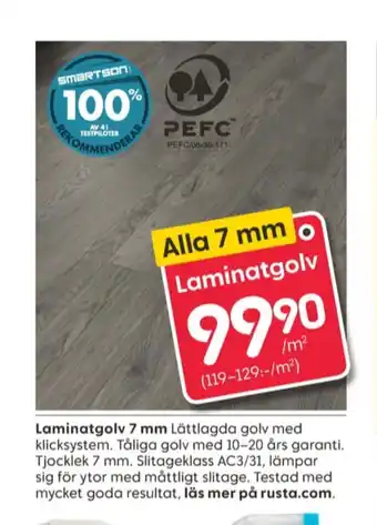 Rusta Palmolive laminatgolv erbjuda