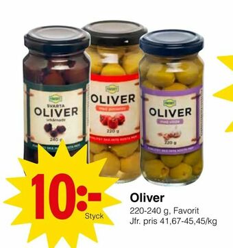 Matöppet Oliver erbjuda