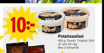 Matöppet Potatissallad erbjuda