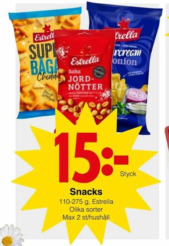 Matöppet Snacks erbjuda