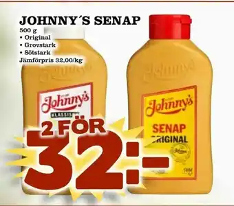Nya Pulsen Johnny's senap erbjuda