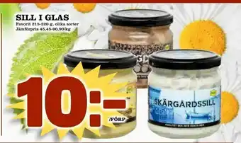 Nya Pulsen Sill i glas erbjuda