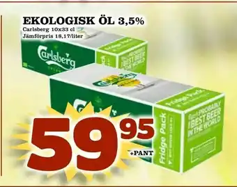Nya Pulsen Ekologisk öl 3,5% erbjuda