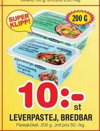 Nya Pulsen Leverpastej, bredbar erbjuda