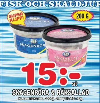 Nya Pulsen Skagenröra & räksallad erbjuda