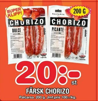 Nya Pulsen Färsk chorizo erbjuda