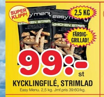 Nya Pulsen Kycklingfilé, strimlad erbjuda