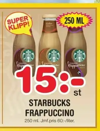 Nya Pulsen Starbucks frappuccino erbjuda