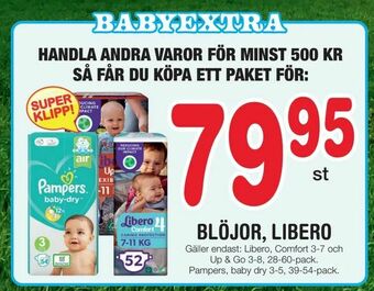 Nya Pulsen Blöjor, libero erbjuda