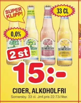 Nya Pulsen Cider, alkoholfri erbjuda
