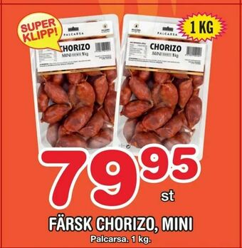 Nya Pulsen Färsk chorizo, mini erbjuda