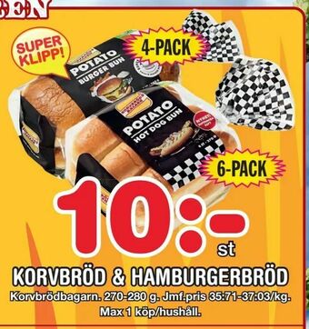 Nya Pulsen Korvbröd & hamburgerbröd erbjuda