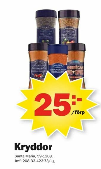 Pekås Kryddor erbjuda