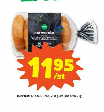 Stora Coop Korvbröd 10-pack erbjuda