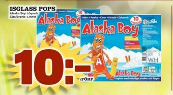 Supergrossen Isglass pops erbjuda