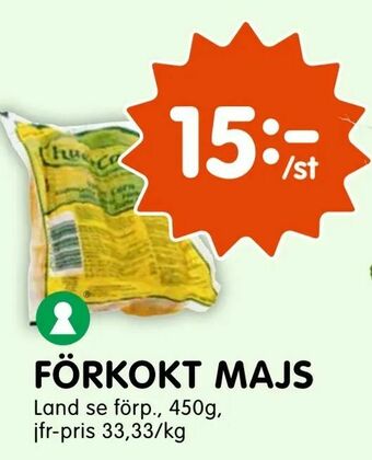 Tempo Förkokt majs erbjuda