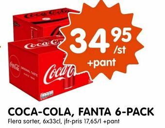 Tempo Coca-cola, fanta 6-pack erbjuda
