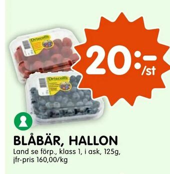Tempo Blåbär, hallon erbjuda