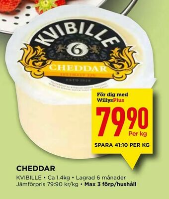 Willys Cheddar erbjuda