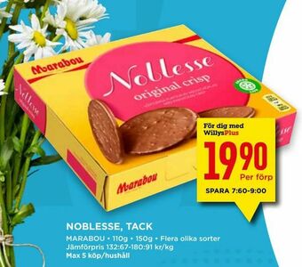 Willys Noblesse, tack erbjuda