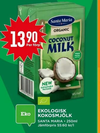 Willys Ekologisk kokosmjölk erbjuda