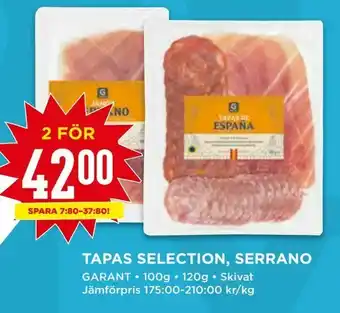 Tapas selection, serrano