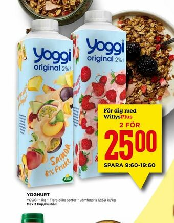Willys Yoghurt erbjuda