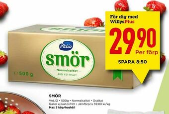Willys Smör erbjuda