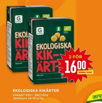 Willys Ekologiska kikärter erbjuda