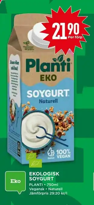 Willys Ekologisk soygurt erbjuda