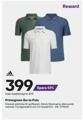 XXL Primegreen Go-to Polo erbjuda
