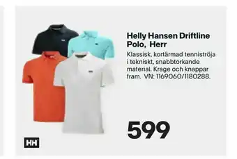 Helly Hansen Driftline Polo, Herr