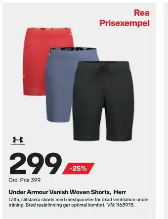 XXL Under Armour Vanish Woven Shorts, Herr erbjuda