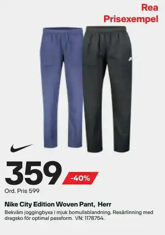 XXL Nike City Edition Woven Pant, Herr erbjuda